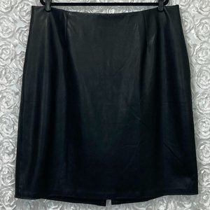Eloquii | Black Faux Leather Skirt